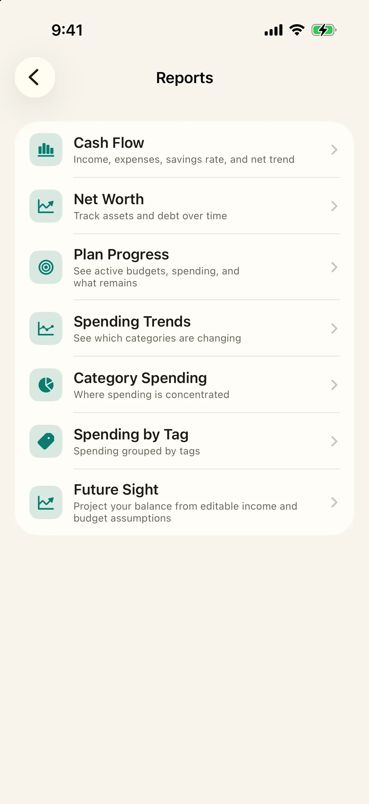 Reports and plain-language insights in Simply Finance